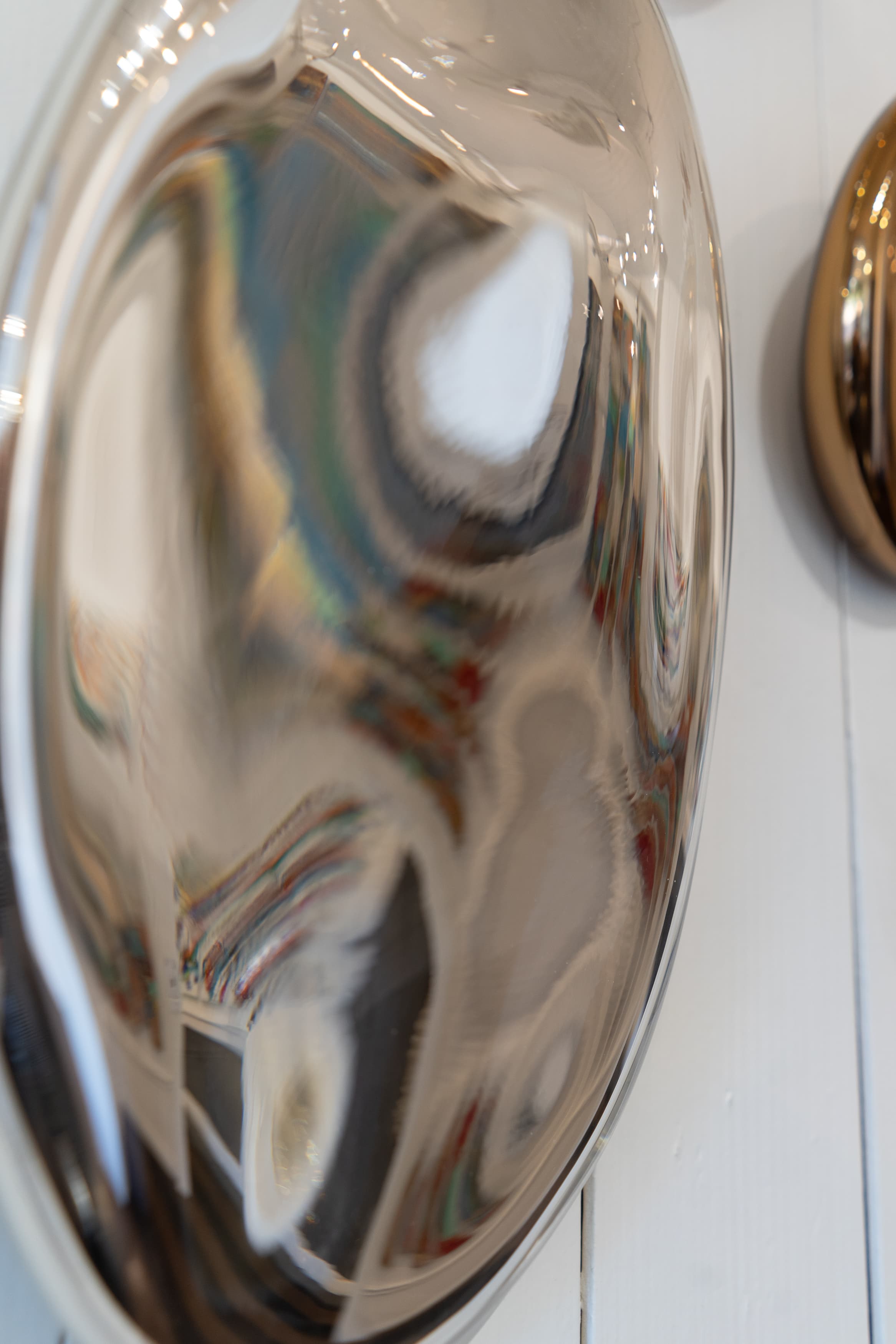 Gallery event, warm light